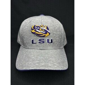 LSU Tigers Gray Adjustable hat new with tags Cap NCAA Football OSFM